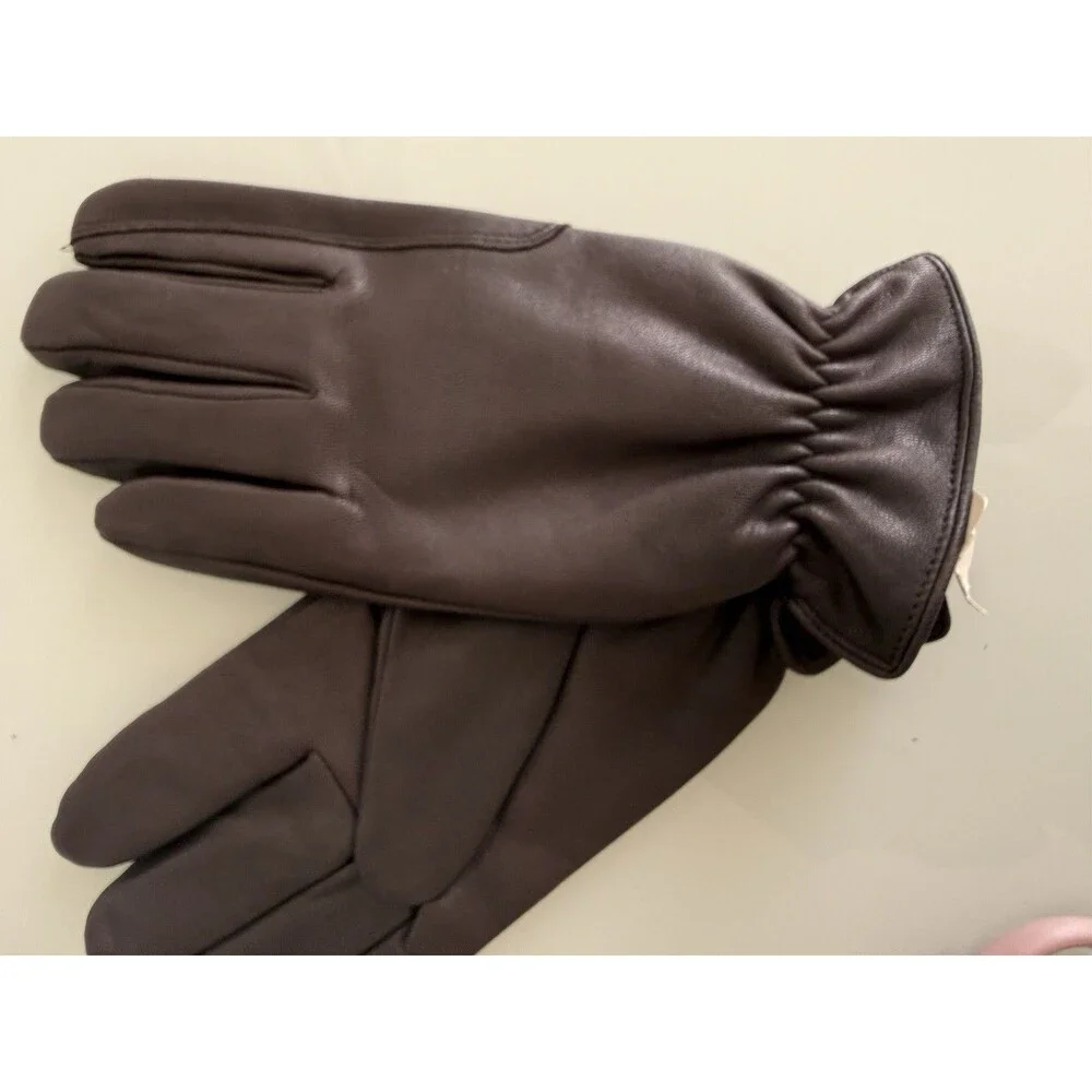 Thinsulate Leather Winter Gloves Brown Insulated Women XL